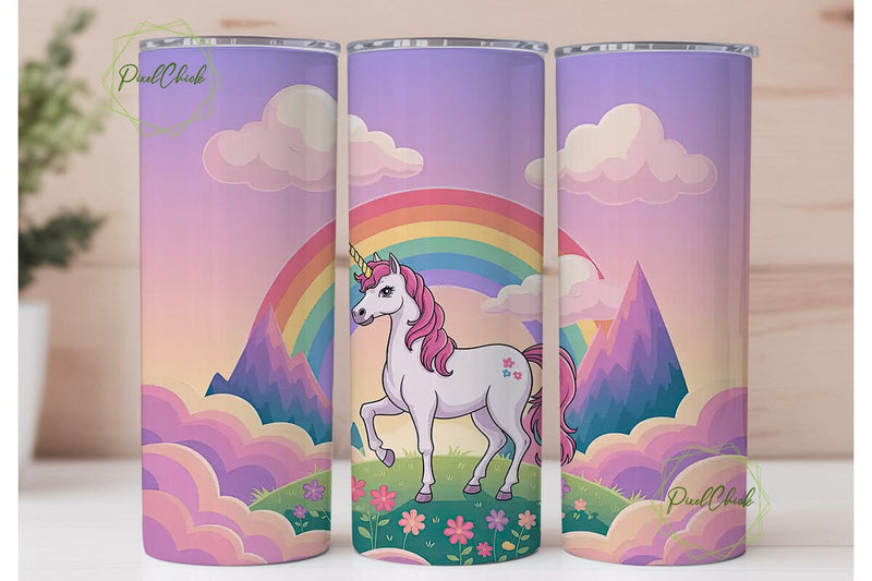 Magical Unicorn Tumbler Wrap Sublimation PixelChick 