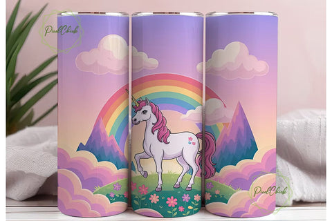 Magical Unicorn Tumbler Wrap Sublimation PixelChick 