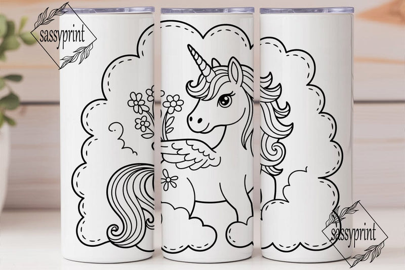 Magical Unicorn Tumbler Wrap Sublimation sassyprint 