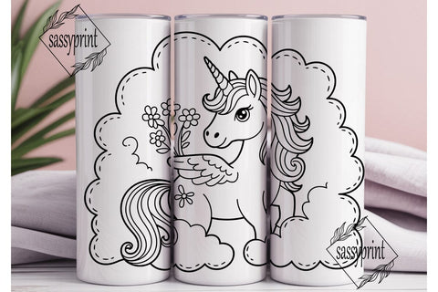Magical Unicorn Tumbler Wrap Sublimation sassyprint 