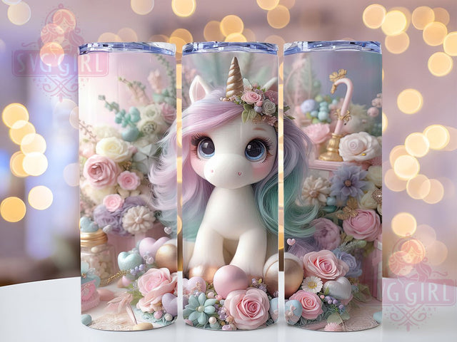 Magical Unicorn Valentine Tumbler, Valentine Tumbler, Floral Bow Design, 20oz Tumbler Wrap, Sublimation Design, Cute Unicorn Valentine, Magical Love Wrap Sublimation SvggirlplusArt 