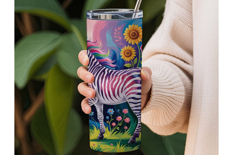 Magical Unicorn-Zebra 20oz Tumbler Wrap Sublimation DesignSVG 