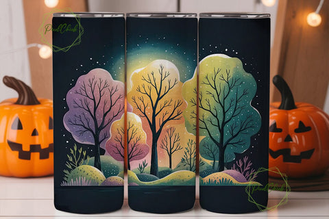 Magical Winter Forest 20oz Tumbler Wrap Sublimation PixelChick 