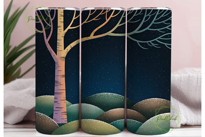 Magical Winter Forest 20oz Tumbler Wrap Sublimation PixelChick 
