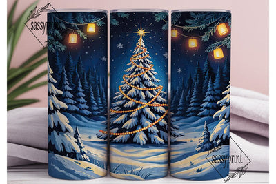 Magical Winter Forest Christmas Tumbler Sublimation sassyprint 