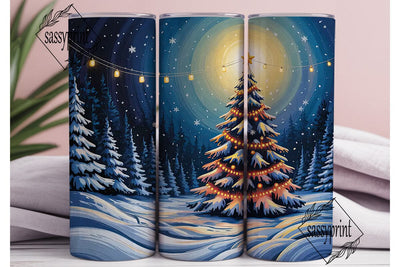 Magical Winter Forest Christmas Tumbler Sublimation sassyprint 
