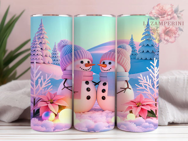Magical Winter Snowman Tumbler, Magical Snowman, Snowman Tumbler, 20Oz Wrap Design, Winter Sublimation, Frosty Wonderland Art, Christmas Snowman Design Sublimation Li Zamperini 