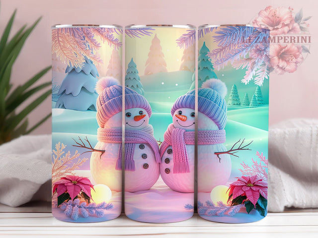 Magical Winter Snowman Tumbler, Magical Snowman, Snowman Tumbler, 20Oz Wrap Design, Winter Sublimation, Frosty Wonderland Art, Christmas Snowman Design Sublimation Li Zamperini 