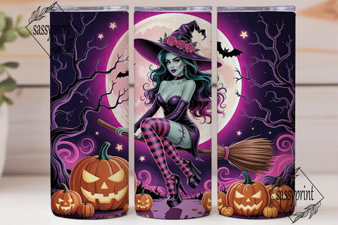 Magical Witch Halloween 20oz Tumbler Sublimation sassyprint 