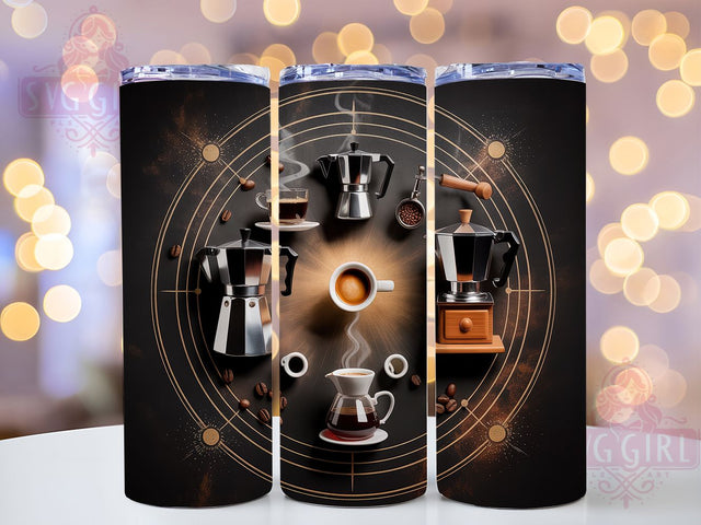 Magical Witchy Coffee Alchemy Tumbler, Magical Brew Wrap, 20oz Tumbler Sublimation, Mystic Coffee Symbols Design, Witchy Espresso Tumbler, Potion Brewing Wrap, Enchanted Caffeine Sublimation Sublimation SvggirlplusArt 