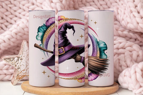 Magical Witchy Glitter 20oz Tumbler Sublimation DesignSVG 
