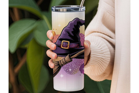 Magical Witchy Glitter 20oz Tumbler Sublimation DesignSVG 