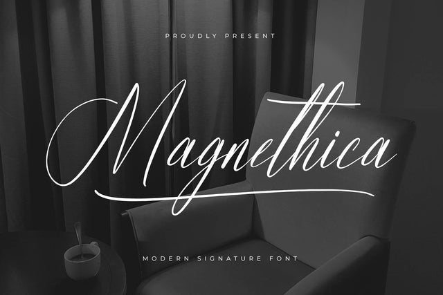 Magnethica - Modern Signature Font Font Letterena Studios 