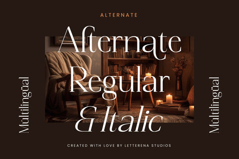 Magnetic Azuhster - Minimalist Serif Font Font Letterena Studios 