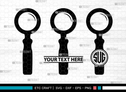 Magnifying Glass Monogram, Magnifying Glass Silhouette, Magnifying Glass SVG, Detective Svg, Spyglass Svg, Search Tool Svg, Investigation Svg, SB00521 SVG ETC Craft 