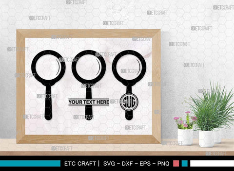 Magnifying Glass Monogram, Magnifying Glass Silhouette, Magnifying Glass SVG, Detective Svg, Spyglass Svg, Search Tool Svg, Investigation Svg, SB00521 SVG ETC Craft 