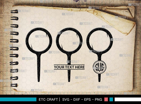 Magnifying Glass Monogram, Magnifying Glass Silhouette, Magnifying Glass SVG, Detective Svg, Spyglass Svg, Search Tool Svg, Investigation Svg, SB00521 SVG ETC Craft 