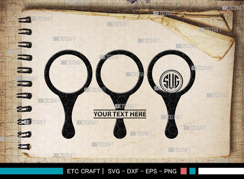 Magnifying Glass Monogram, Magnifying Glass Silhouette, Magnifying Glass SVG, Detective Svg, Spyglass Svg, Search Tool Svg, Investigation Svg, SB00521 SVG ETC Craft 