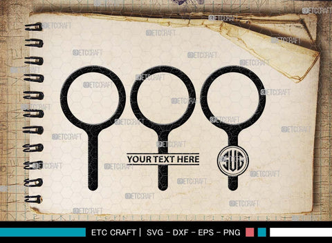 Magnifying Glass Monogram, Magnifying Glass Silhouette, Magnifying Glass SVG, Detective Svg, Spyglass Svg, Search Tool Svg, Investigation Svg, SB00521 SVG ETC Craft 