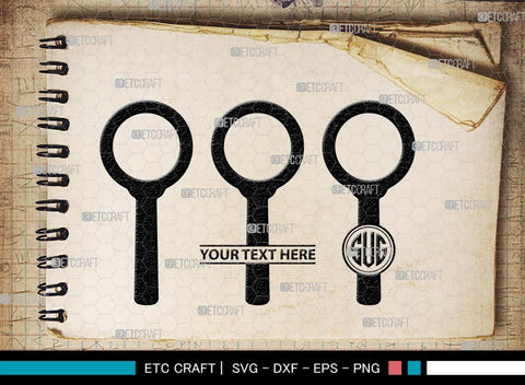 Magnifying Glass Monogram, Magnifying Glass Silhouette, Magnifying Glass SVG, Detective Svg, Spyglass Svg, Search Tool Svg, Investigation Svg, SB00521 SVG ETC Craft 