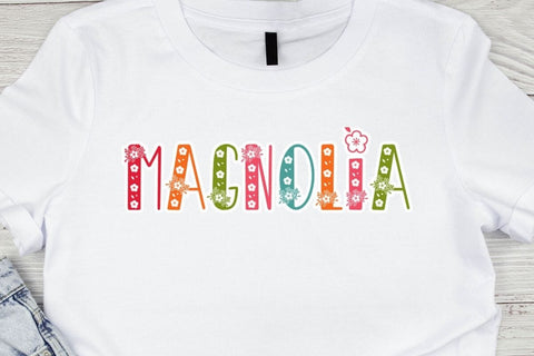 Magnolia – Floral Decorative Font Font AnningArts Design 
