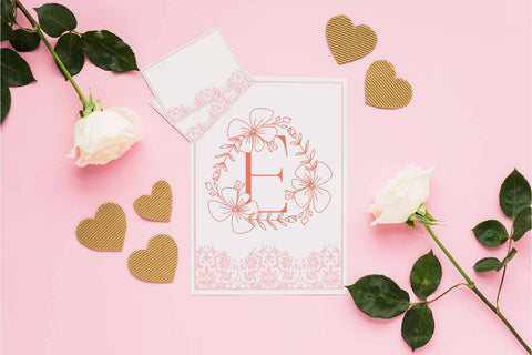 Magnolia Rose Floral Monogram Font Dm Letter Studio 