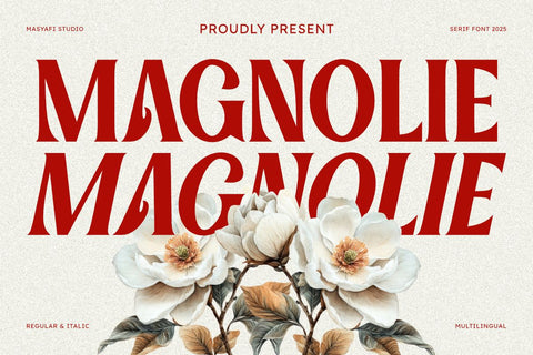 Magnolie - Vintage Serif Font Font Masyafi Studio 