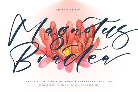 Magnotus Bractea - Beautiful Script Font SVG Letterena Studios 