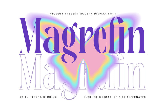 Magrefin - Modern Display Font Font Letterena Studios 