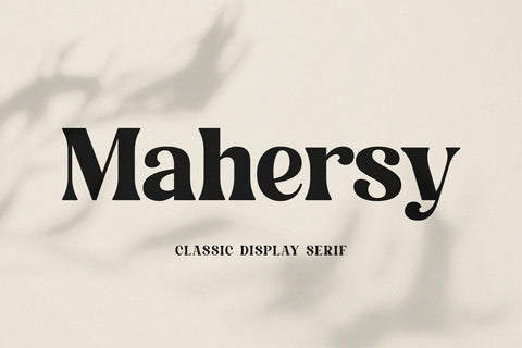 Mahersy - Classic Display Serif Font studioalmeera 