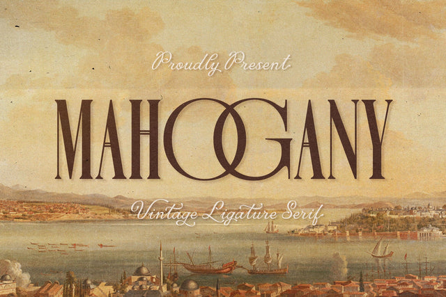 Mahogany - Vintage Ligature Serif Font studioalmeera 