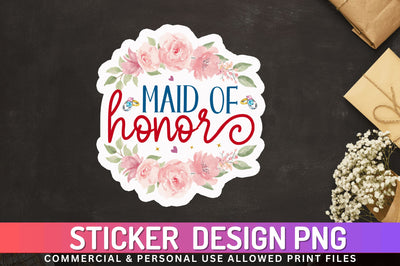 Maid of honor Sticker Design Sublimation Regulrcrative 