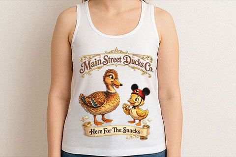 Main Street Ducks PNG | Here for the Snacks Funny Duck Design SVG BillahCrafts 