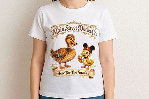 Main Street Ducks PNG | Here for the Snacks Funny Duck Design SVG BillahCrafts 