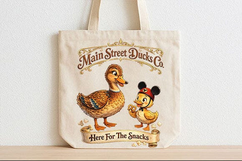 Main Street Ducks PNG | Here for the Snacks Funny Duck Design SVG BillahCrafts 