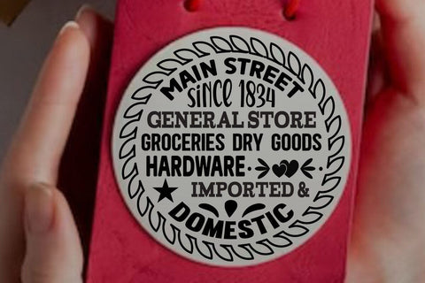Main street since 1834 general store groceries dry goods hardware imported & domestic SVG Angelina750 
