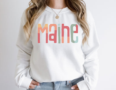 Maine Retro Typography PNG | Vintage State Name Design | Sublimation Digital Download Sublimation Print Perfect Design Shop 