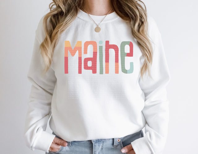 Maine Retro Typography PNG | Vintage State Name Design | Sublimation Digital Download Sublimation Print Perfect Design Shop 