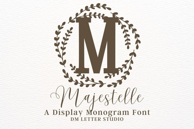 Majestelle Monogram Font Font Dm Letter Studio 