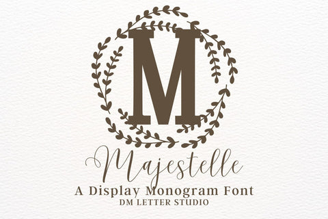 Majestelle Monogram Font Font Dm Letter Studio 