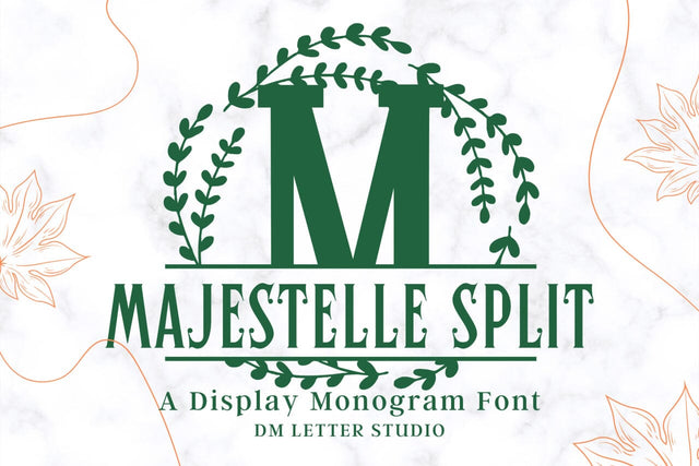 Majestelle Split Monogram Font Font Dm Letter Studio 