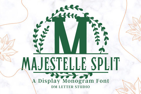 Majestelle Split Monogram Font Font Dm Letter Studio 