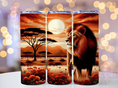 Majestic African Lion Safari Tumbler Wrap, African Lion Art, Wildlife Pattern Cup, Safari Animal Gift, Lion Pride Tumbler, Jungle Beast Pattern, Majestic Lion Wrap Sublimation SvggirlplusArt 