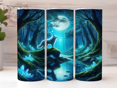 Majestic Arctic White Wolf Tumbler, Majestic Wolf Pattern, Arctic Wolf Design, 20Oz Sublimation Wrap, Snow Wolf Art, Mystic Wolf Texture, Tumbler Sublimation Sublimation Lara' s Designs 