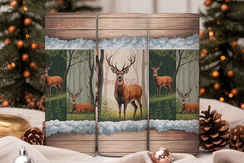 Majestic Deer 20oz Tumbler Wrap Sublimation DesignSVG 
