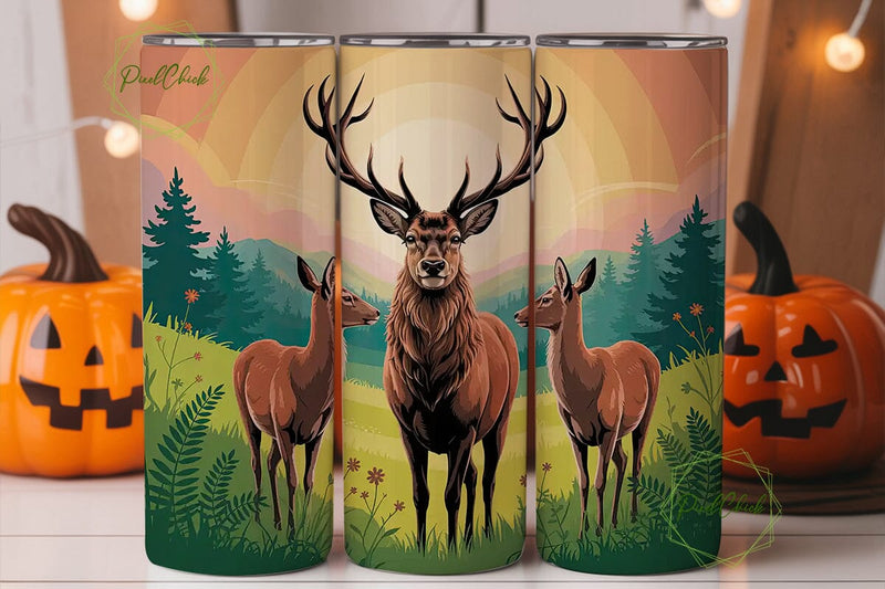 Majestic Deer 20oz Tumbler Wrap Sublimation PixelChick 