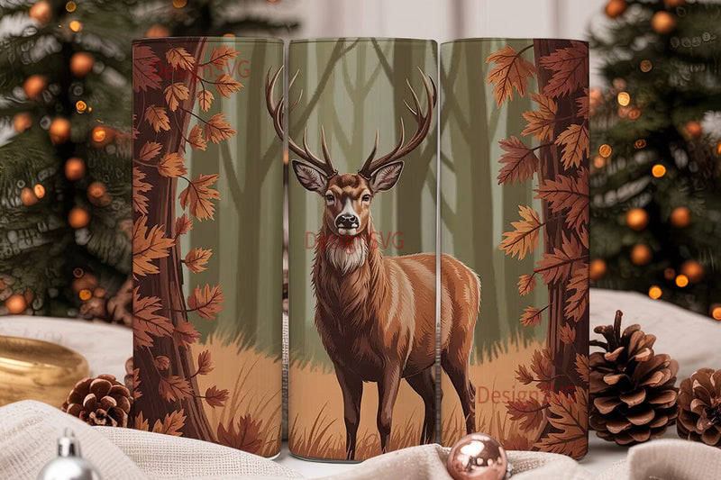 Majestic Deer Autumn 20oz Tumbler Wrap Sublimation DesignSVG 