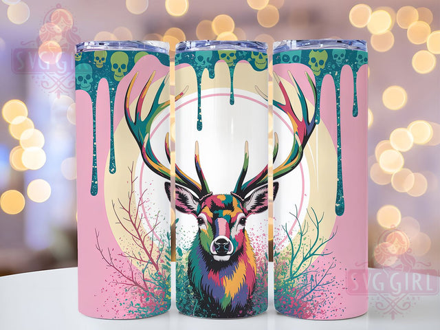 Majestic Deer Hunting 20oz Tumbler, Majestic Deer, Tumbler Wrap, Sublimation Design, 20oz Tumbler, Outdoor Theme, Wildlife Art Sublimation SvggirlplusArt 