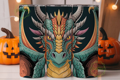 Majestic Dragon 20oz Tumbler Wrap Sublimation PixelChick 
