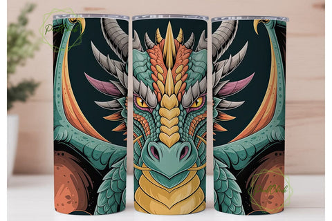 Majestic Dragon 20oz Tumbler Wrap Sublimation PixelChick 